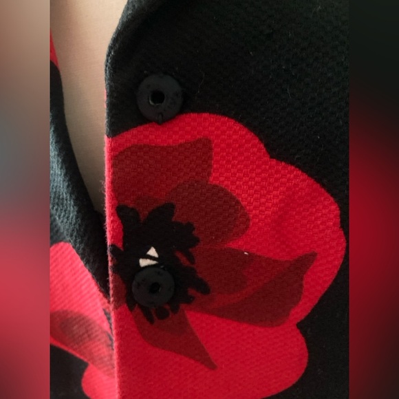 Carlisle Women's Blazer Floral Red Poppy Size 12 Dark Moody Bloomcore Unique - Picture 6 of 8